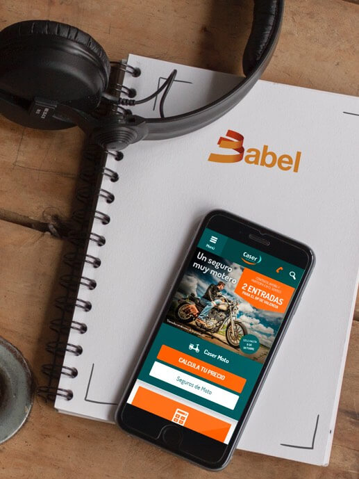 Babel Multi-experience Development Caser. Caser mobile application screen